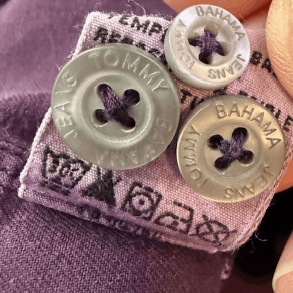 Tommy Bahama Men's Long Sleeve Button Down Shirt Purple Size Medium - Picture 6 of 8